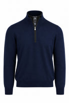 Maglia Uomo Collo Lupetto con Zip e Bottoni in lana 