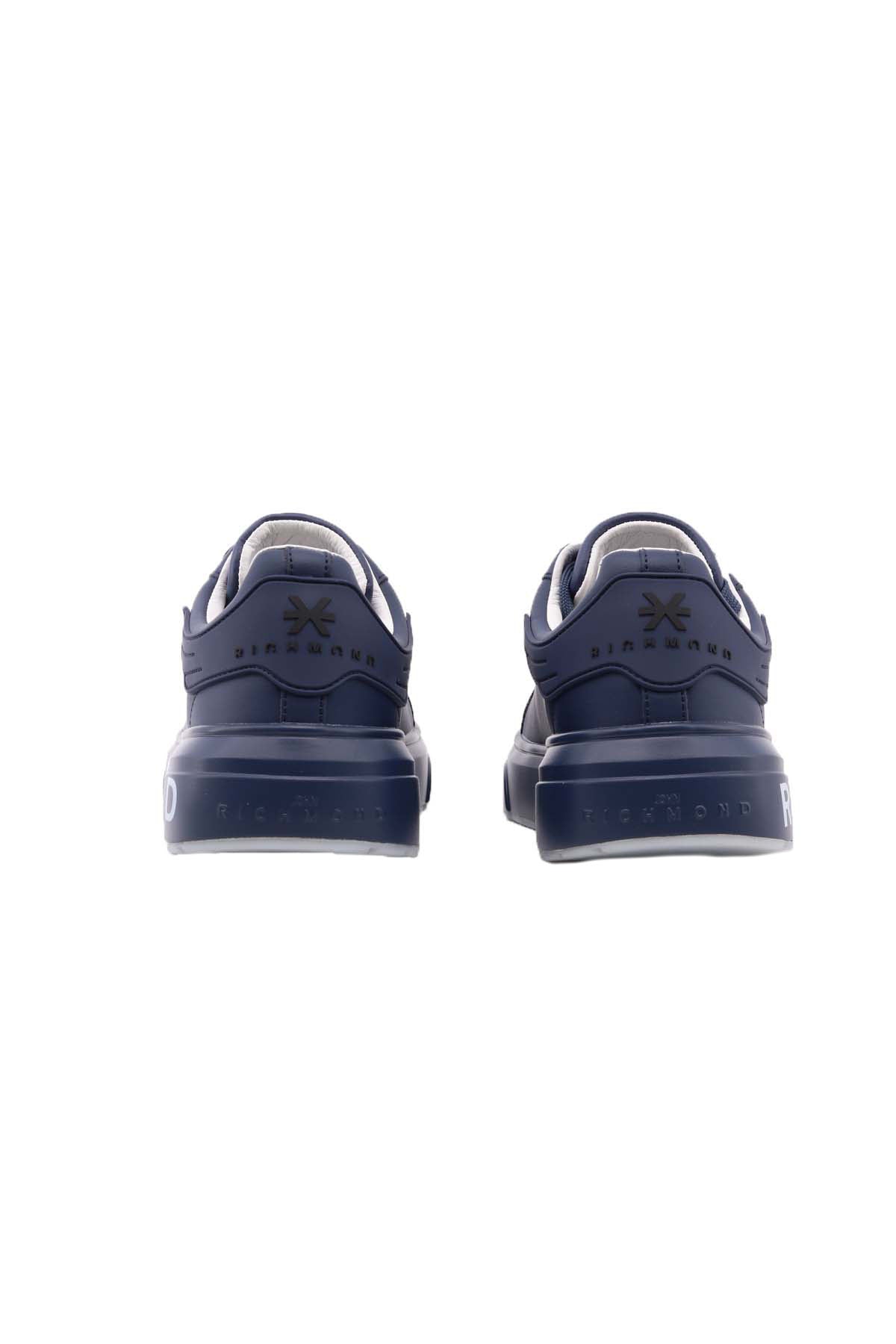 Sneakers Uomo in Pelle con Suola Platform Logata 