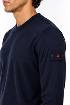 Maglia girocollo uomo in lana e cotone Exmoor 