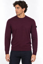 Maglia girocollo uomo in lana e cotone Exmoor 
