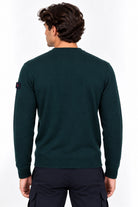 Maglia girocollo uomo in lana e cotone Exmoor 