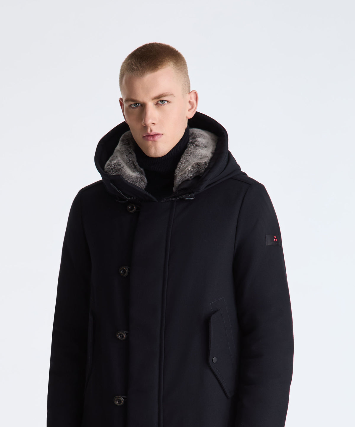 Parka con cappuccio e vera pelliccia Kasa 