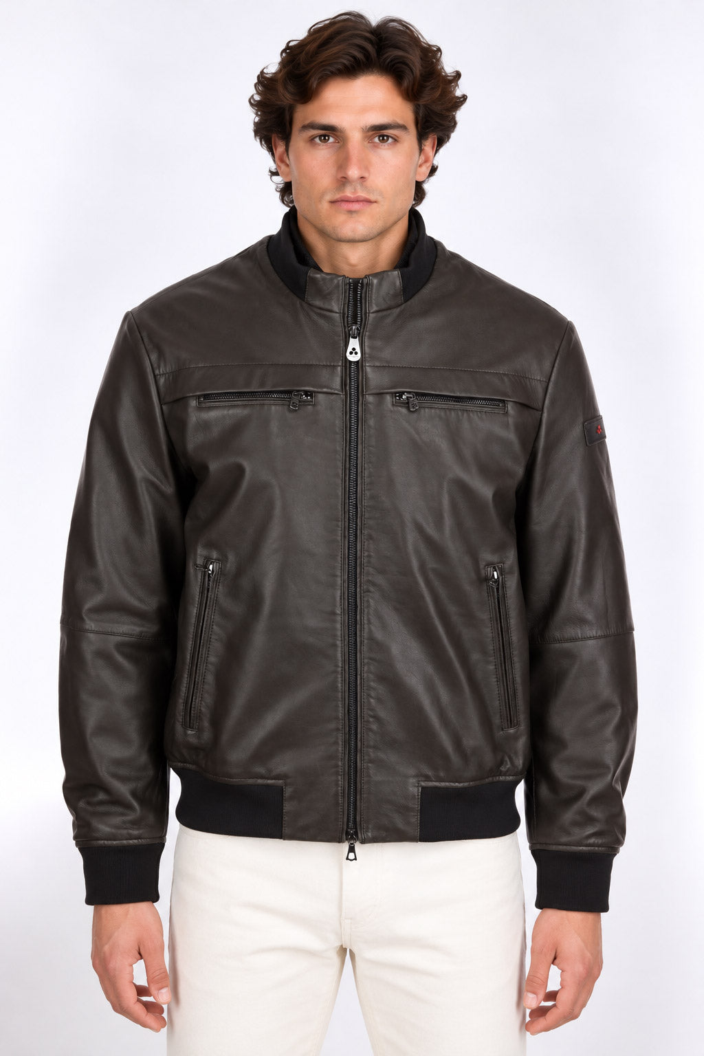 Giubbotto biker  in pelle Sands 