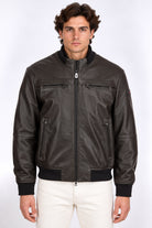 Giubbotto biker  in pelle Sands 