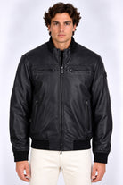 Giubbotto biker  in pelle Sands 