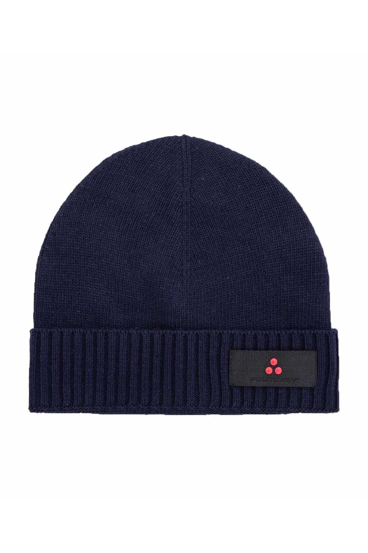 Cappellino in lana con risvolto 