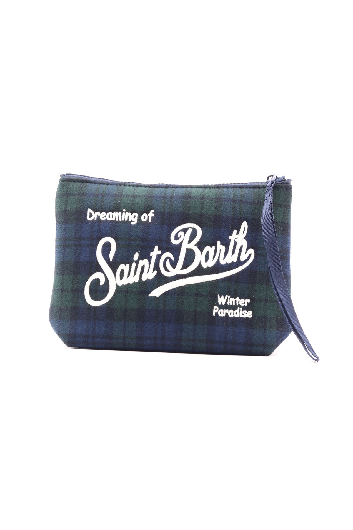 Pochette Aline in misto lana fantasia tartan 