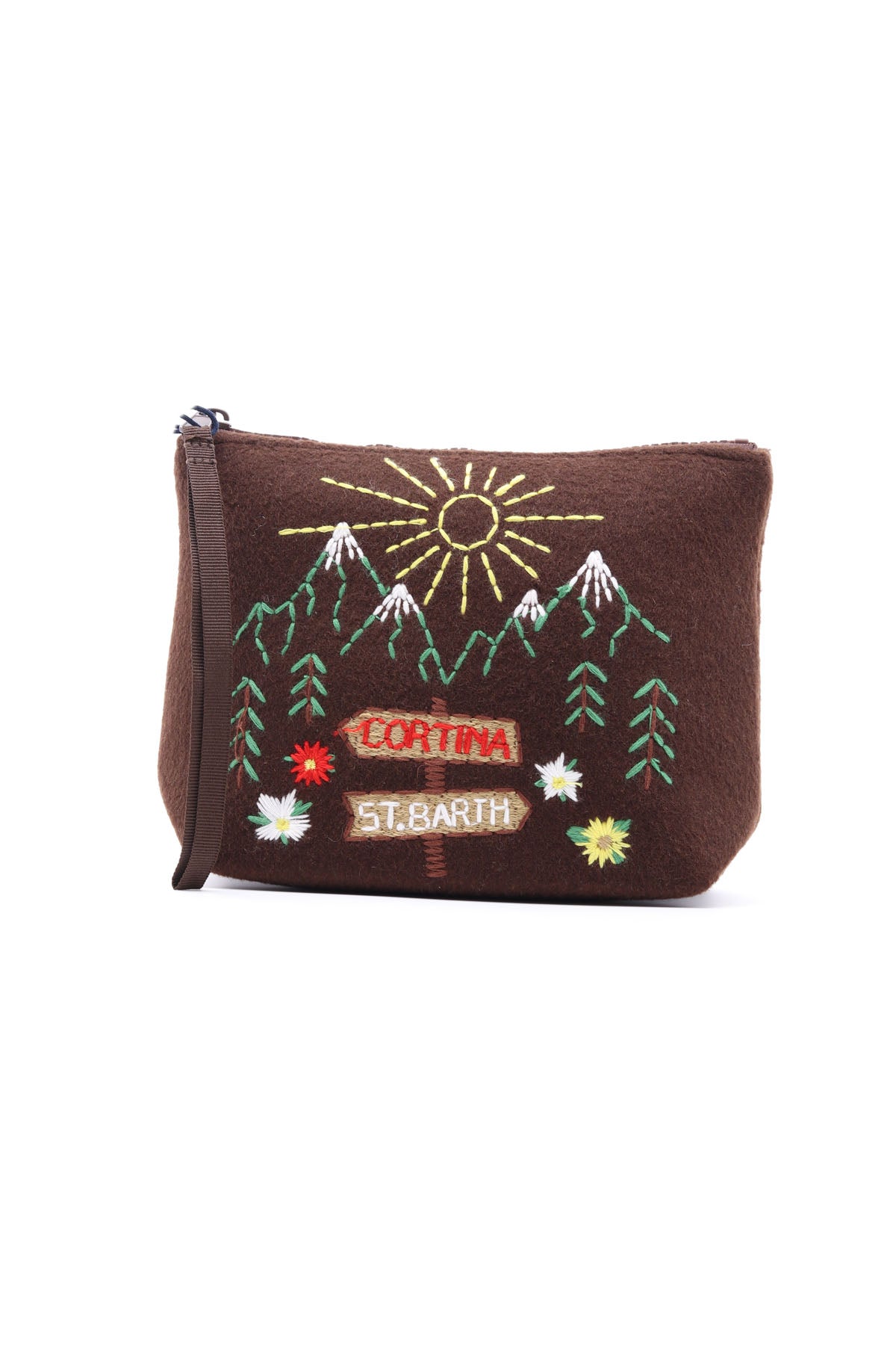 Pochette in Feltro con Ricami Cortina St. Barth 