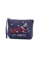 Pochette in Feltro con Ricami Cortina St. Barth 