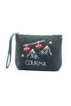 Pochette in Feltro con Ricami Courma 