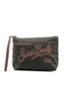 Pochette Aline Wax in Tessuto Cerato con Logo Ricamato