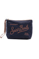 Pochette Aline Wax in Tessuto Cerato con Logo Ricamato