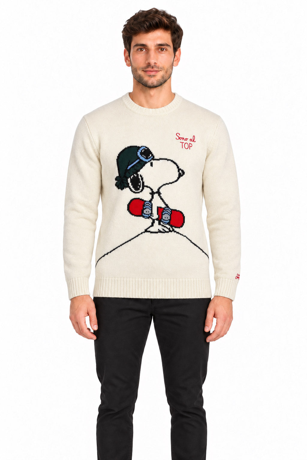 Maglia girocollo in lana peanuts 