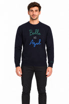 Maglia in lana con scritte a rilievo heron 