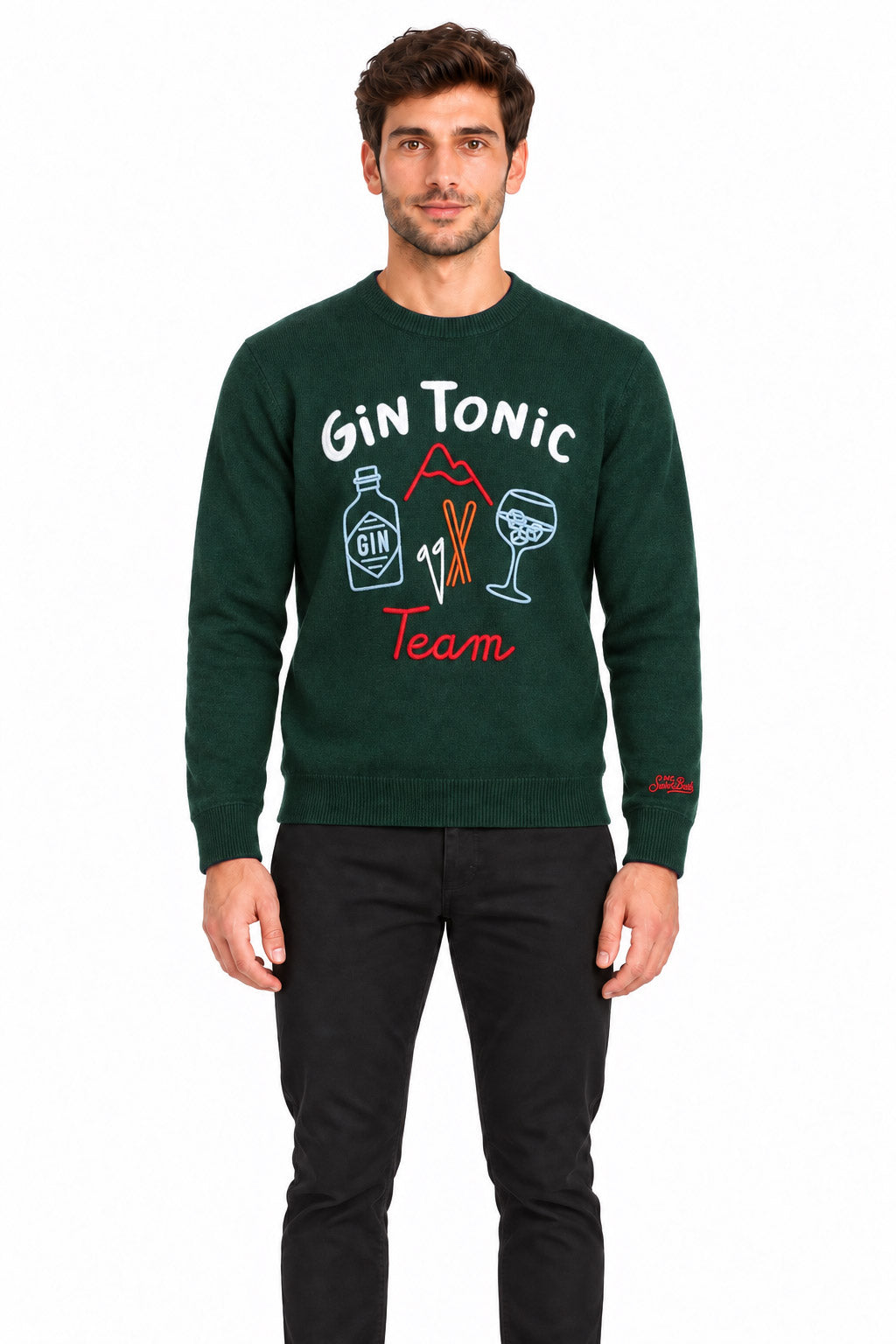 Maglia in lana con ricami heron 