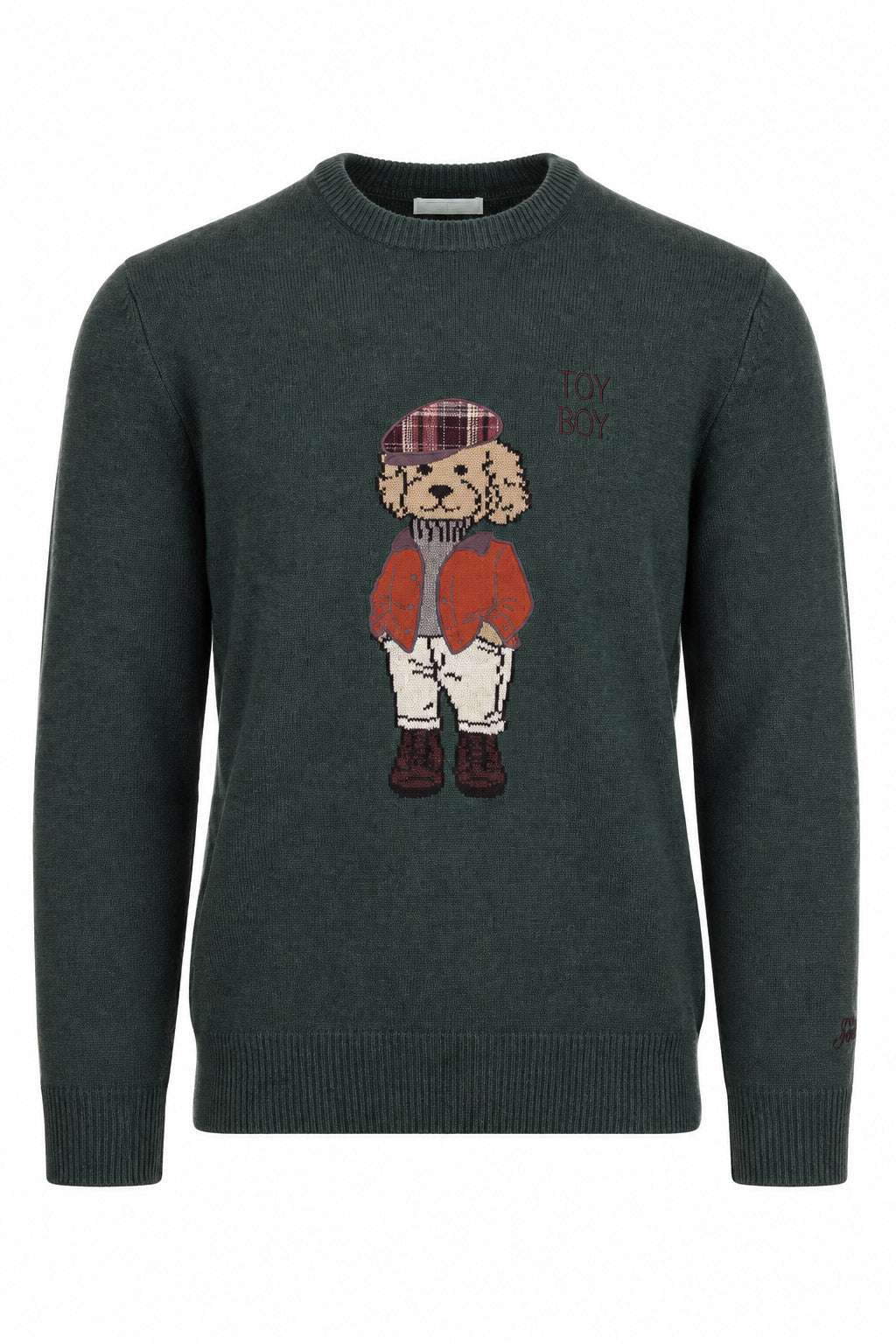 Maglia girocollo in lana con intarsio toy boy heron 