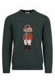 Maglia girocollo in lana con intarsio toy boy heron