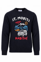 Maglia in lana con scritte a rilievo st. moritzheron 