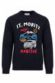 Maglia in lana con scritte a rilievo st. moritzheron
