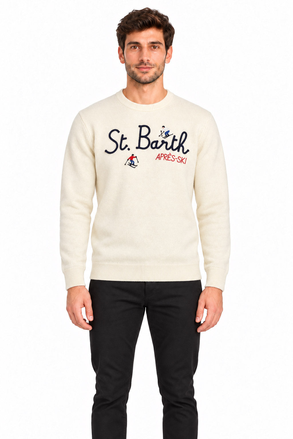 Maglia in lana ricami a rilievo st barth heron 