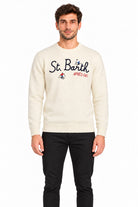 Maglia in lana ricami a rilievo st barth heron 