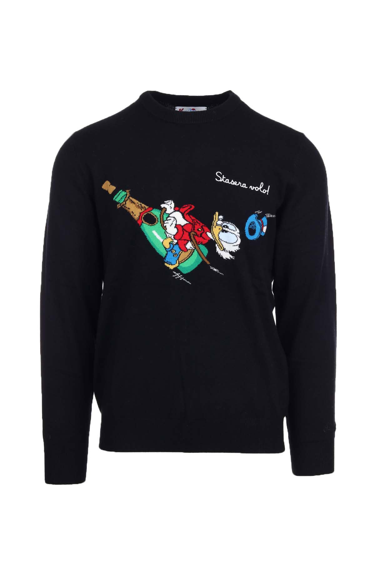 Maglia girocollo in lana leggera stasera volo 