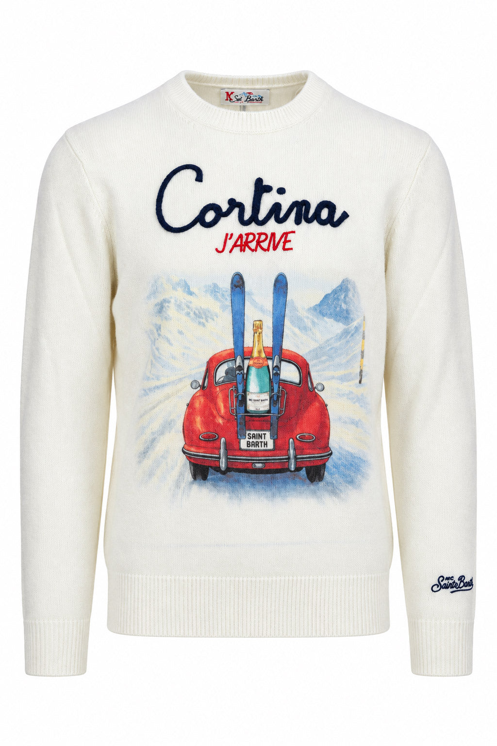 Maglia in lana stampa Cortina 