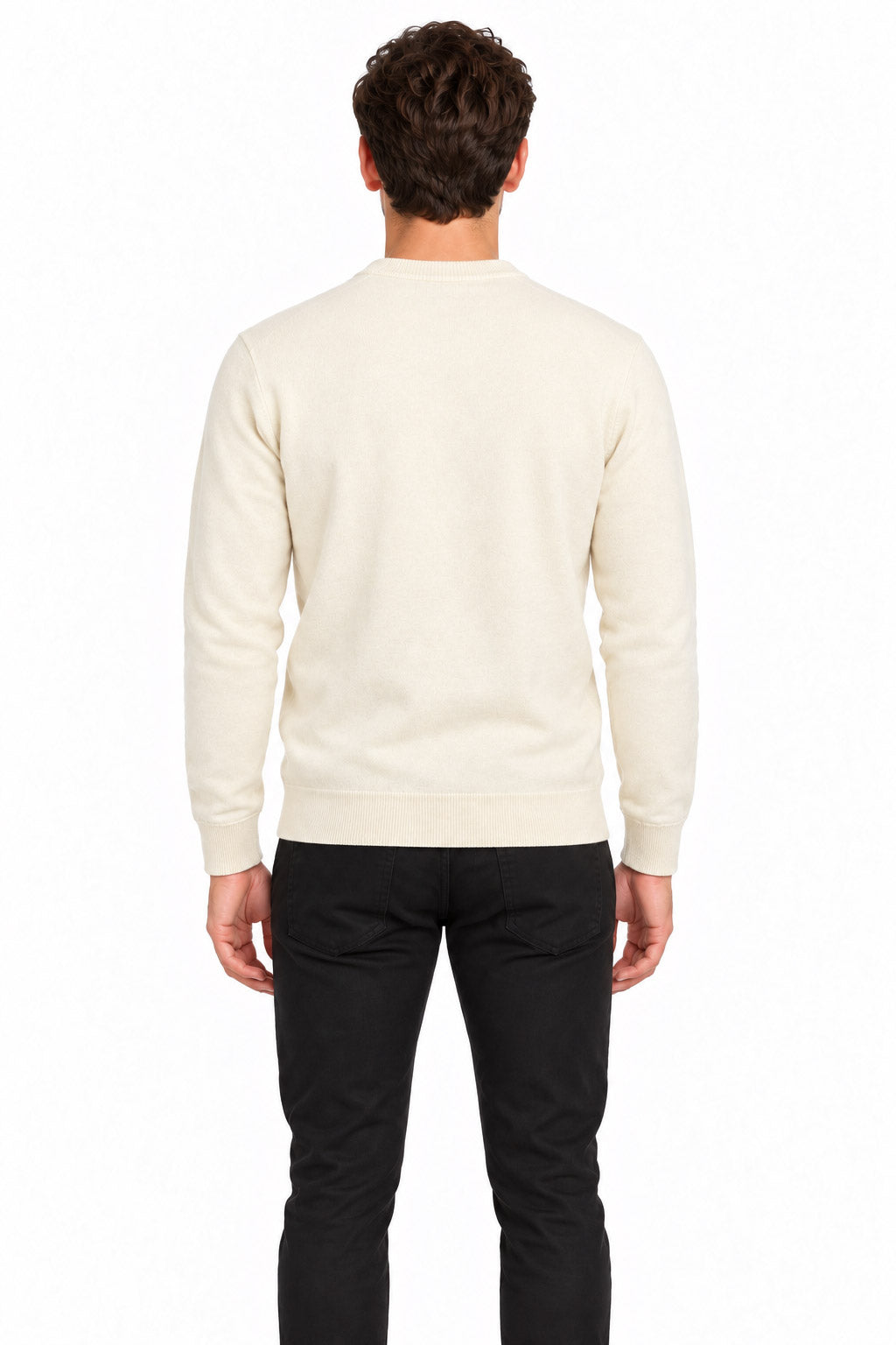 Maglia girocollo in lana con ricamo heron light 