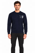 Maglia in lana con ricamo heron leggera 