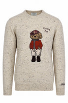 Maglia in lana con applicazione heron donegal 