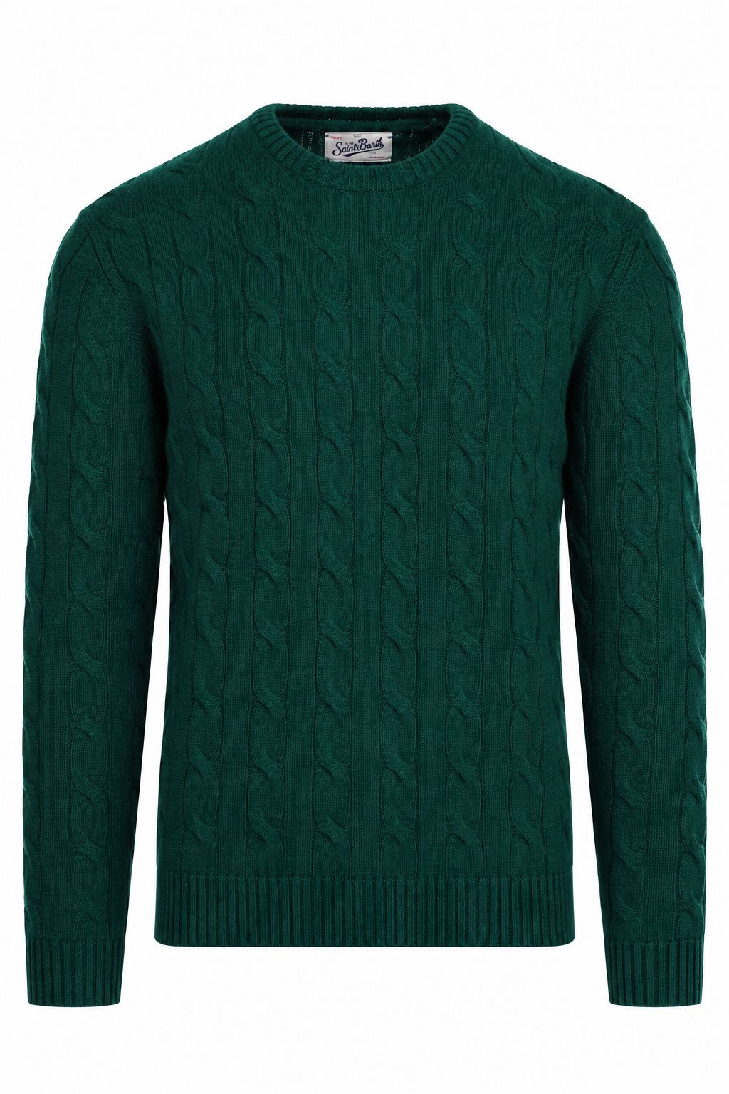 Maglia in lana lavorazione a trecce 