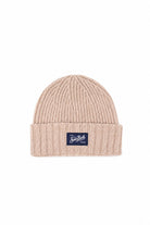 Cappellino Unisex in lana a Coste con Risvolto e Patch Logo 