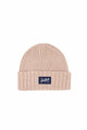 Cappellino Unisex in lana a Coste con Risvolto e Patch Logo