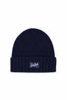 Cappellino Unisex in lana a Coste con Risvolto e Patch Logo 