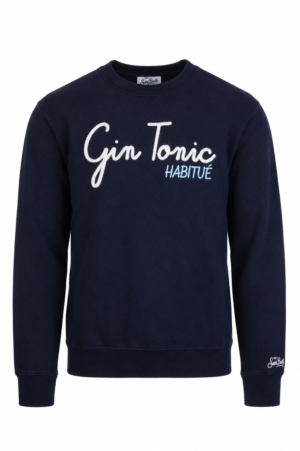 Felpa girocollo con scritte a rilievo Gin Tonic 