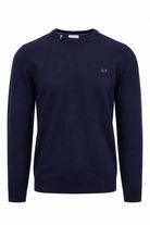 Maglia girocollo in lana e cotone 