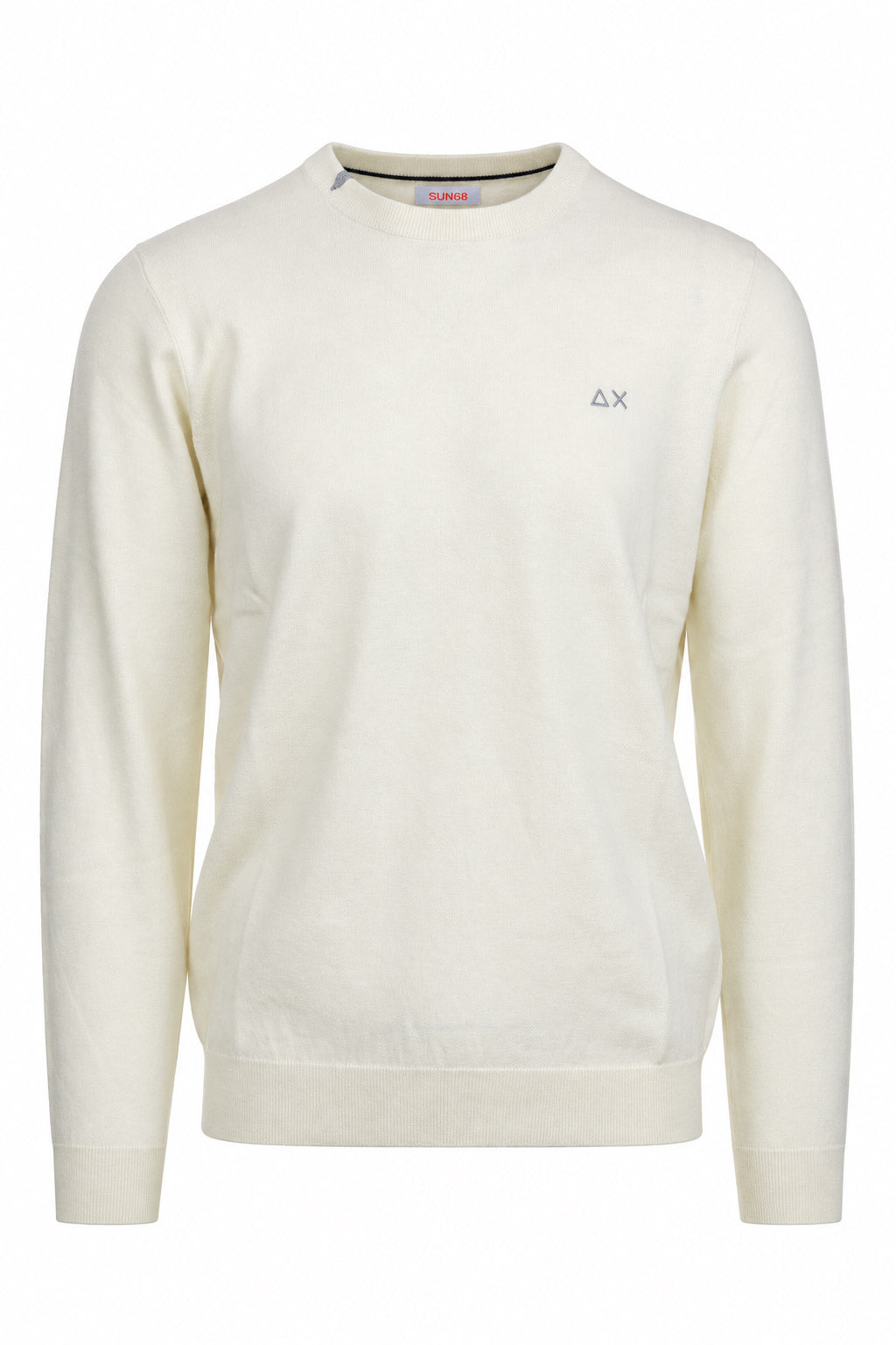 Maglia girocollo in lana e cotone 