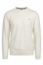 Maglia girocollo in lana e cotone 