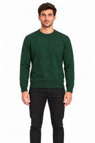 Maglia girocollo in lana e cotone 