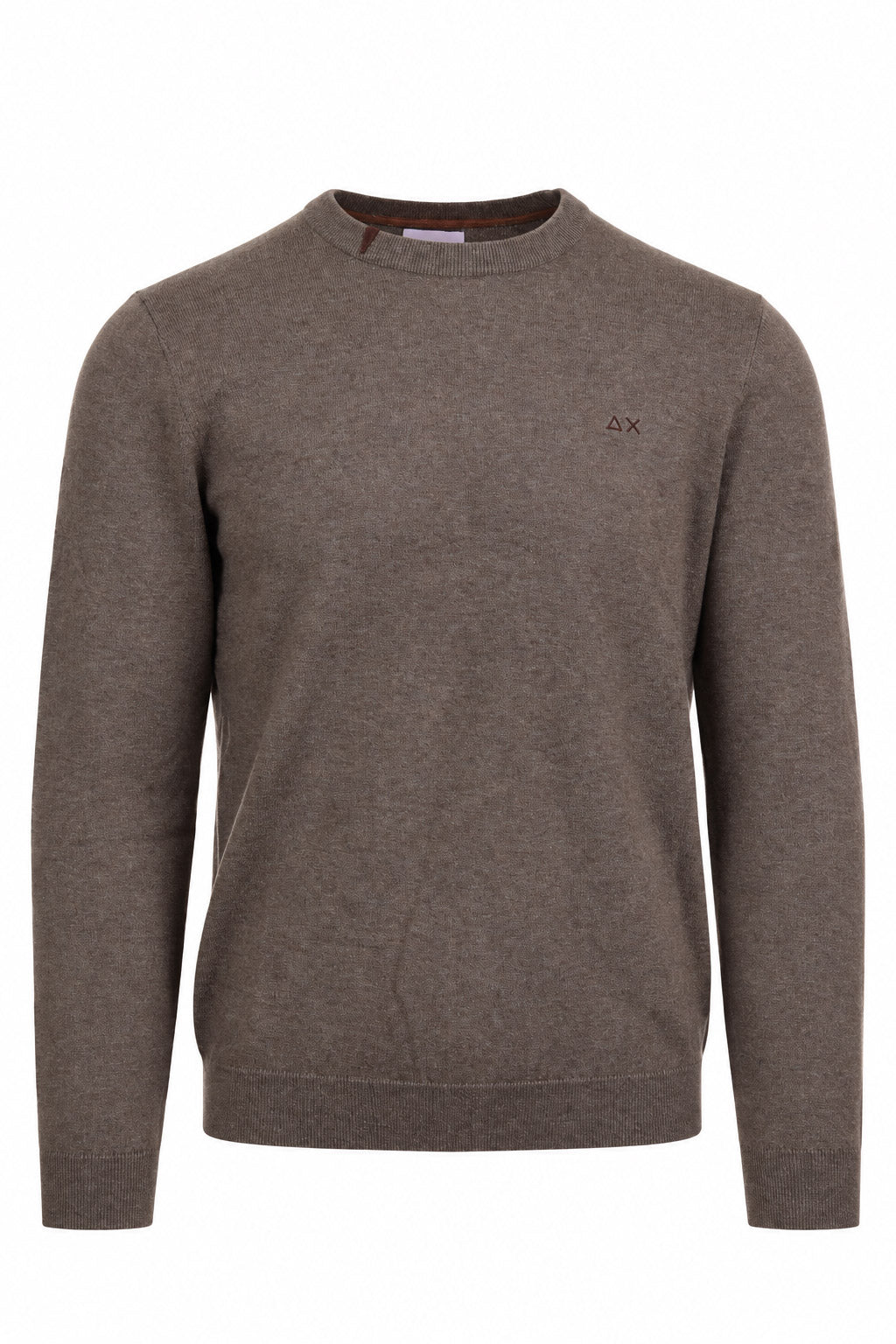 Maglia girocollo in lana e cotone 