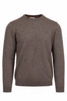 Maglia girocollo in lana e cotone 