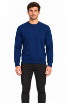 Maglia girocollo in lana e cotone 