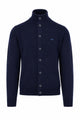 Cardigan con bottoni collo alto in lana