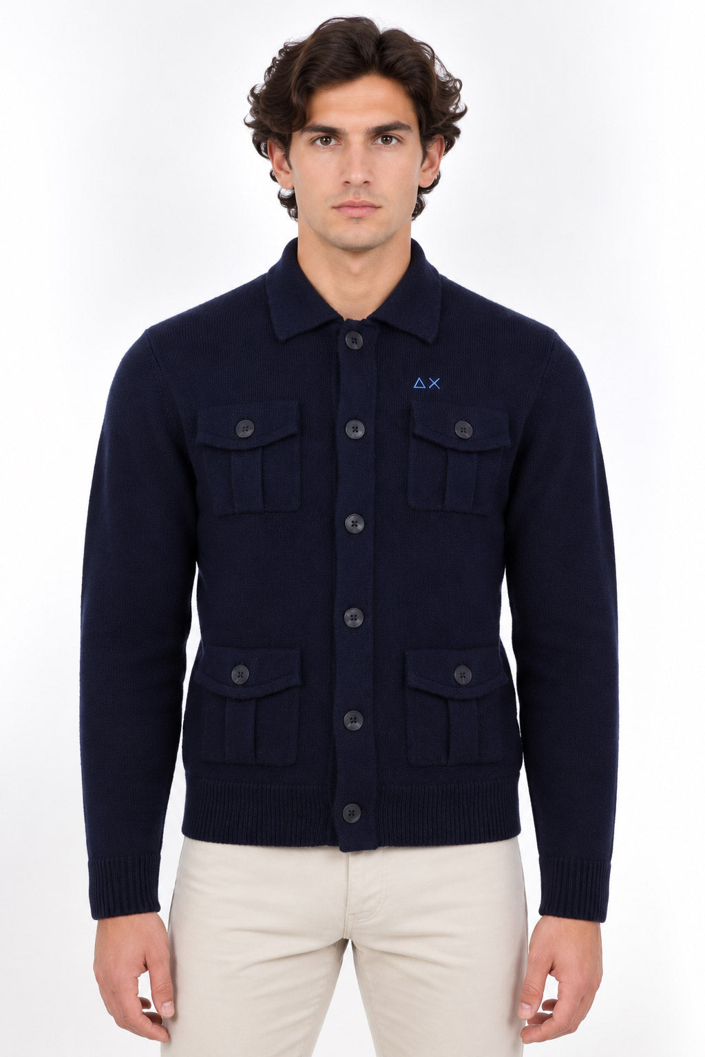 Cardigan in lana 4 tasche  field jacket 