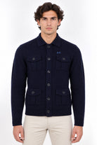 Cardigan in lana 4 tasche  field jacket 