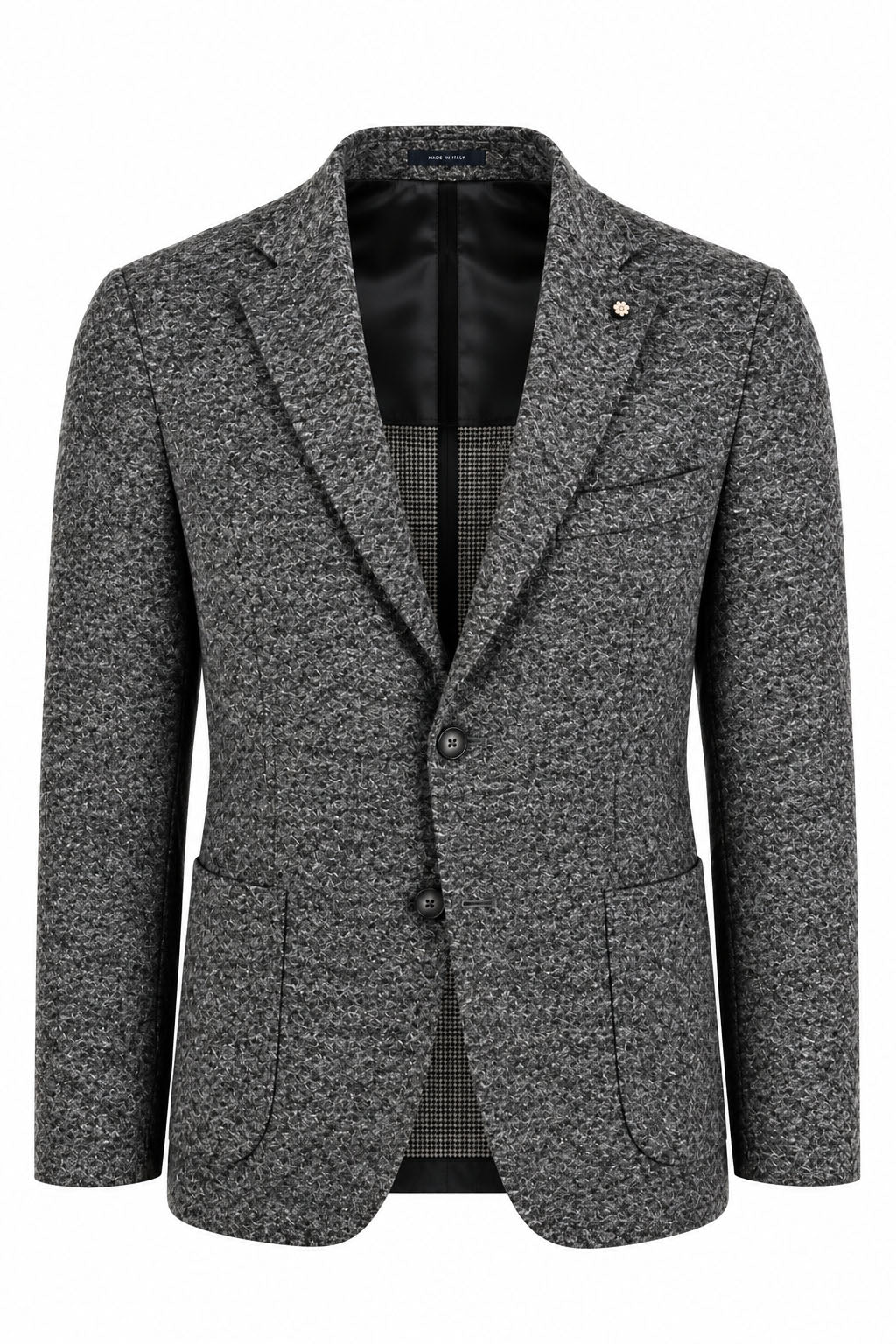 Giacca Uomo in Lana con Lavorazione Jacquard 