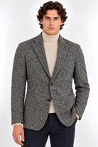 Giacca Uomo in Lana con Lavorazione Jacquard 