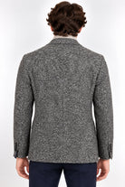 Giacca Uomo in Lana con Lavorazione Jacquard 