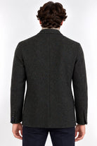 Giacca Uomo in Tweed Due Bottoni con Spacchi Laterali 