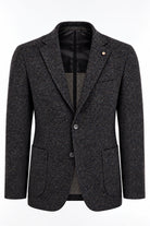 Giacca Uomo in Tweed Due Bottoni con Spacchi Laterali 
